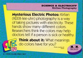 1992 Club Pro Set Science and Electricity #11 Kirilian Photography Back