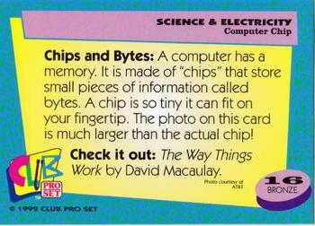 1992 Club Pro Set Science and Electricity #16 Computer Chip Back