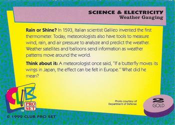 1992 Club Pro Set Science and Electricity - Gold #2 Weather Gauging Back