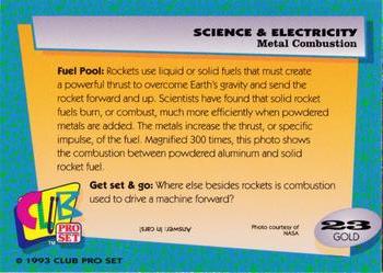 1992 Club Pro Set Science and Electricity - Gold #23 Metal Combustion Back