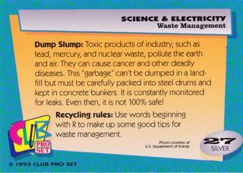 1992 Club Pro Set Science and Electricity - Silver #27 Waste Management Back