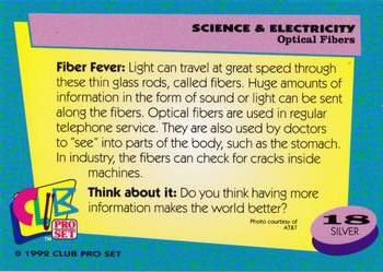 1992 Club Pro Set Science and Electricity - Silver #18 Optic Fiber Back