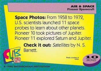 1992 Smithsonian Institute Air & Space #10 Pioneer Spacecraft Back