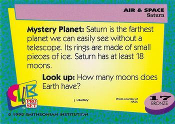 1992 Smithsonian Institute Air & Space #17 Saturn Back