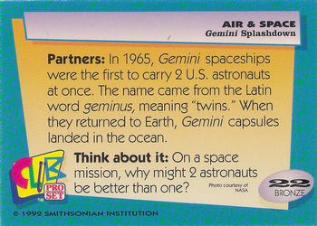 1992 Smithsonian Institute Air & Space #22 Gemini Splashdown Back