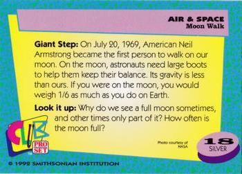 1992 Smithsonian Institute Air & Space - Silver #18 Moon Walk Back