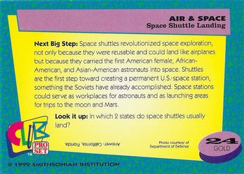 1992 Smithsonian Institute Air & Space - Gold #24 Space Shuttle Landing Back