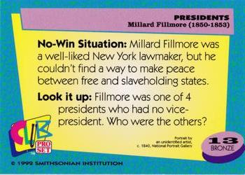 1992 Smithsonian Institute Presidents #13 Millard Fillmore Back