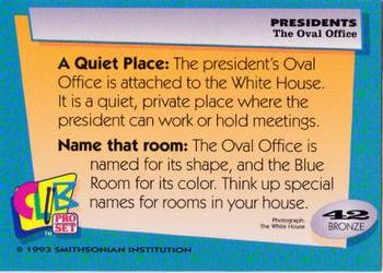 1992 Smithsonian Institute Presidents #42 The Oval Office Back