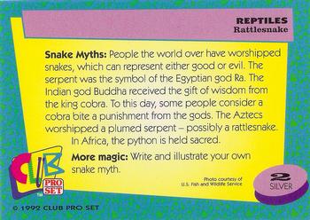 1992 Smithsonian Institute Reptiles - Silver #2 Rattlesnake Back
