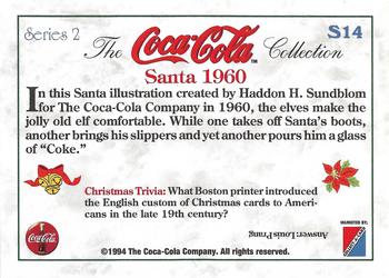 1994 Collect-A-Card Coca-Cola Collection Series 2 - Santa #S14 Santa 1960 Back