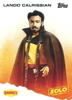 2018 Topps Denny's Solo: A Star Wars Story #NNO Lando Calrissian Front
