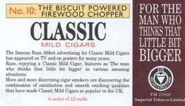 1993 Imperial Tobacco Limited Russ Abbott Advertising #10 The Biscuit Powered Firewood Chopper Back