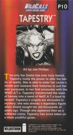 1994 Wildstorm WildC.A.T.s - Painted #P10 Tapestry - Joe Phillips Back