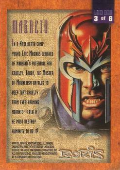 1996 Fleer/SkyBox Marvel Masterpieces - Gallery #3 Magneto Back