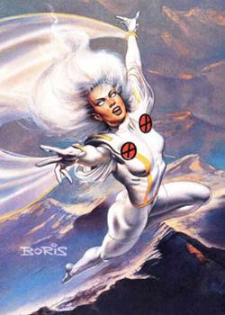 1996 Fleer/SkyBox Marvel Masterpieces - Double Impact #5 Storm / Spider-Man Front