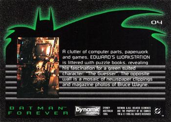 1995 Dynamic Marketing Australia Batman Forever #4 Edward's Workstation Back