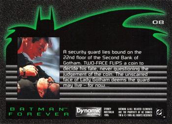 1995 Dynamic Marketing Australia Batman Forever #8 Two-Face Flips Back