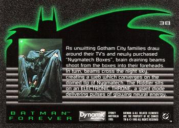 1995 Dynamic Marketing Australia Batman Forever #38 Electronic Throne Back