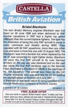 1994 Castella British Aviation #15 Bristol Blenheim Back