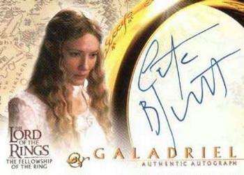 2001 Topps Lord of the Rings: The Fellowship of the Ring - Autographs #NNO Cate Blanchett Front