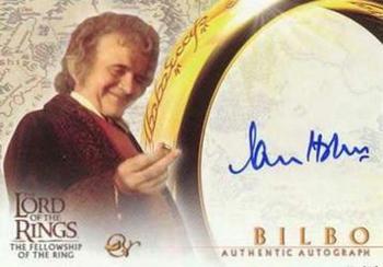 2001 Topps Lord of the Rings: The Fellowship of the Ring - Autographs #NNO Ian Holm Front