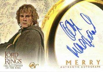 2001 Topps Lord of the Rings: The Fellowship of the Ring - Autographs #NNO Dominic Monaghan Front