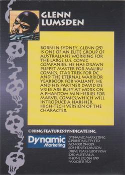 1994 Dynamic The Phantom Series 1 - Gallery Foil #G6 Glenn Lumsden Back