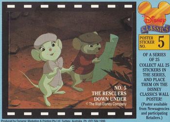 1993 Dynamic Disney Classics - Movie Poster Stickers #5 The Rescuers Down Under Front