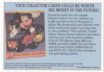 1993 Dynamic Disney Classics - Movie Poster Stickers #8 The Black Cauldron Back