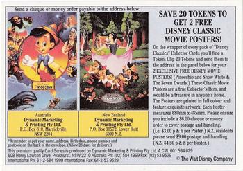 1993 Dynamic Disney Classics - Movie Poster Stickers #17 Peter Pan Back