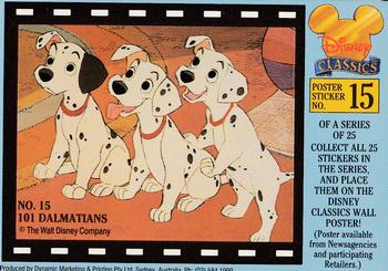 1993 Dynamic Disney Classics - Movie Poster Stickers #15 101 Dalmatians Front