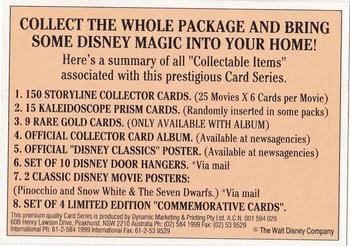 1993 Dynamic Disney Classics - Movie Poster Stickers #15 101 Dalmatians Back