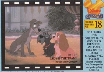 1993 Dynamic Disney Classics - Movie Poster Stickers #18 Lady and The Tramp Front