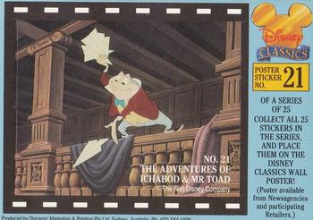 1993 Dynamic Disney Classics - Movie Poster Stickers #21 The Adventures of Ichabod & Mr. Toad Front
