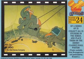1993 Dynamic Disney Classics - Movie Poster Stickers #24 Dumbo Front