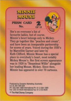 1993 Dynamic Disney Classics - Prismatic Foil #2 Minnie Mouse Back