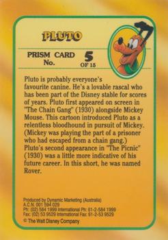 1993 Dynamic Disney Classics - Prismatic Foil #5 Pluto Back