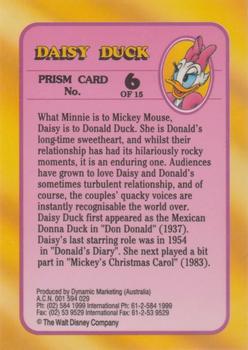 1993 Dynamic Disney Classics - Prismatic Foil #6 Daisy Duck Back
