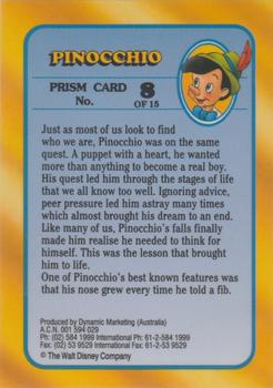 1993 Dynamic Disney Classics - Prismatic Foil #8 Pinocchio Back