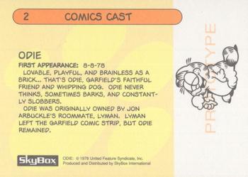 1992 SkyBox Garfield Premier Edition - Promos #2 Odie Back