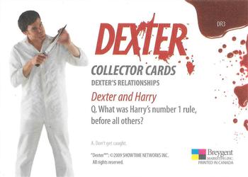 2009 Breygent Dexter Seasons 1 and 2 - San Diego Comic Con Dexter's Relationships #DR3 Dexter and Harry Back
