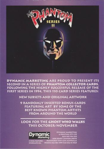 1994 Dynamic The Phantom Series 2 - Welcome To Phantom Country #B1 Mountain Pass Back