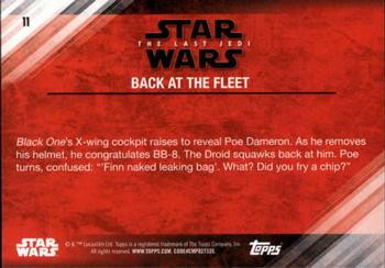 2018 Topps Star Wars The Last Jedi Series 2 - Blue #11 Back at the Fleet Back