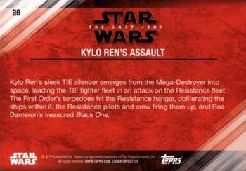 2018 Topps Star Wars The Last Jedi Series 2 - Blue #29 Kylo Ren's Assault Back