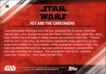 2018 Topps Star Wars The Last Jedi Series 2 - Blue #38 Rey and the Caretakers Back