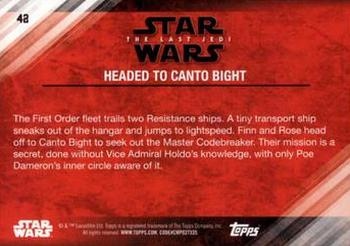2018 Topps Star Wars The Last Jedi Series 2 - Blue #42 Headed to Canto Bight Back