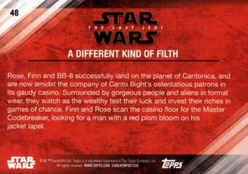 2018 Topps Star Wars The Last Jedi Series 2 - Blue #46 A Different Kind of Filth Back