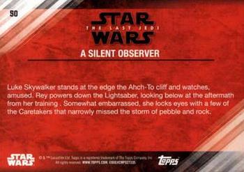 2018 Topps Star Wars The Last Jedi Series 2 - Blue #50 A Silent Observer Back