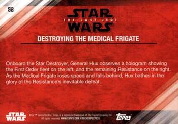 2018 Topps Star Wars The Last Jedi Series 2 - Blue #52 Destroying the Medical Frigate Back